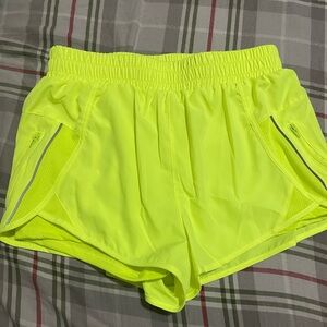 SHEIN neon yellow shorts